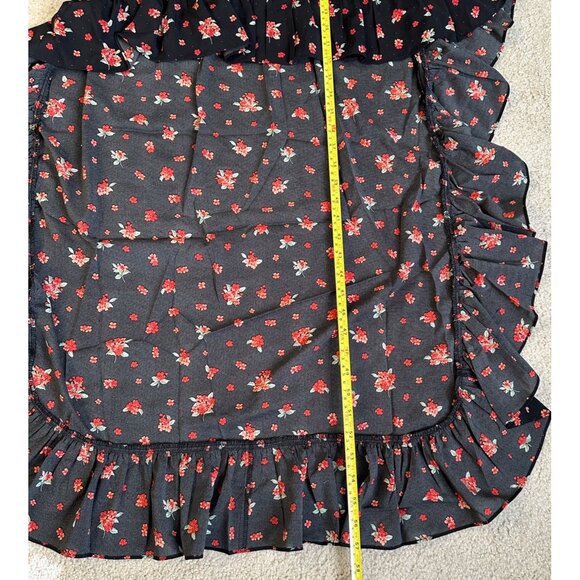 WeWoreWhat Black Floral High-Low Ruffle Maxi Dress Sz S Long Sleeves Whimsigoth - Picture 10 of 11